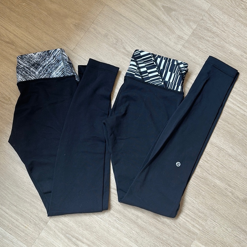 Lululemon two black leggings